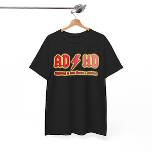 Funny ADHD T-Shirt: Rock and Roll Neurodiversity Tee ACDC
