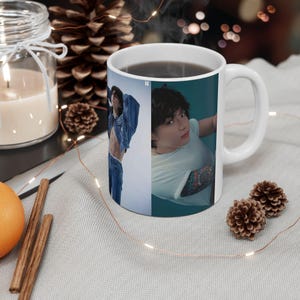 Tazza Kpop, tazza da caffè, regalo per gli amanti del tè, tazza in ceramica ispirata ai BTS Jungkook, 11 oz 15 oz