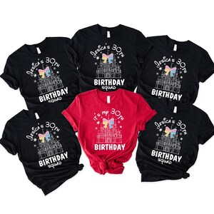 Camiseta de cumpleaños personalizada de Disney, equipo de cumpleaños personalizado, equipo de cumpleaños de Disney, camiseta de cumpleañero y cumpleañera, camiseta de fiesta de cumpleaños de Mickey Friends