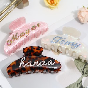 Personalized Hair Claw,Hair Clips, Hair Barrettes,Diamont Hair Claw, Hair accessories,Custom name Hair clips,Hair Claw, Princess&#39;s gift
