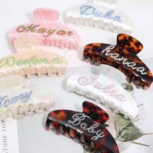 Personalized Hair Claw,Hair Clips, Hair Barrettes,Diamond Hair Claw, Hair accessories,Custom name Hair clips,Hair Claw, Princess&#39;s gift
