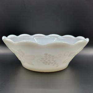 Milk Glass Grape Punch Bowl - Etsy