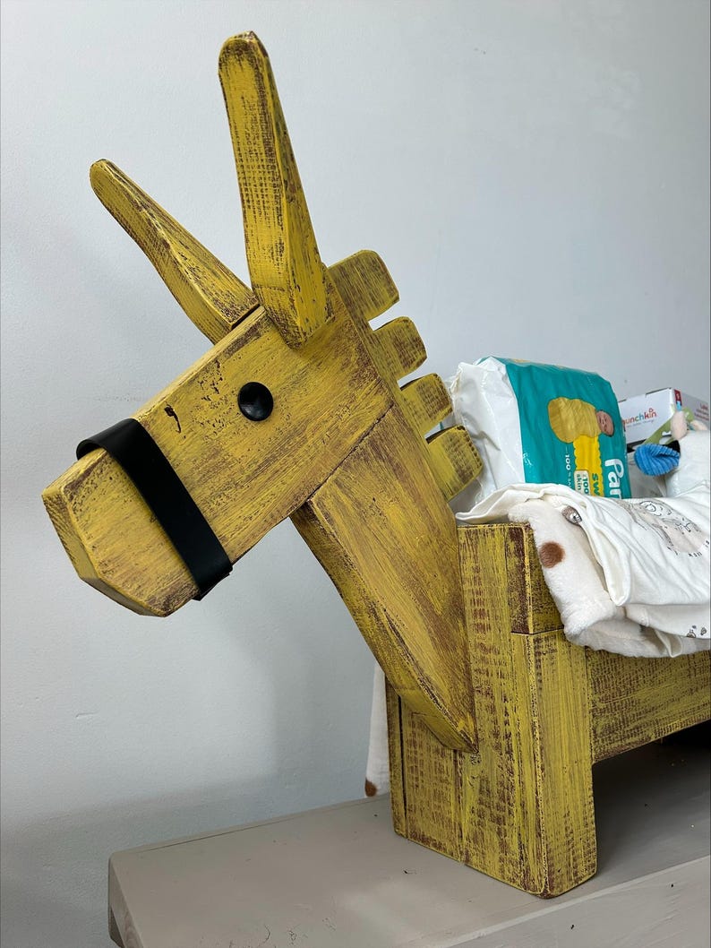 The Knotty & Nice Painted Pine Donkey Planter – Rustic Garden and Wall ...
