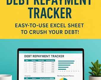 Debt Repayment Tracker, Digital Excel/Google Sheets Tool, Bookkeeping files