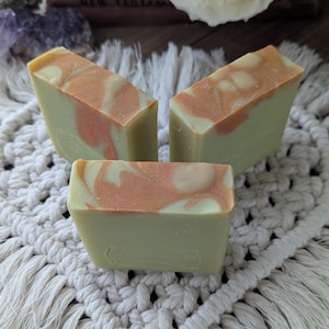 Fall Leaves Handcrafted Artisan Soap Vegan Handmade with Mango and Kokum Butter Autumn Scent with Crisp Air and Earthy Leaf Notes