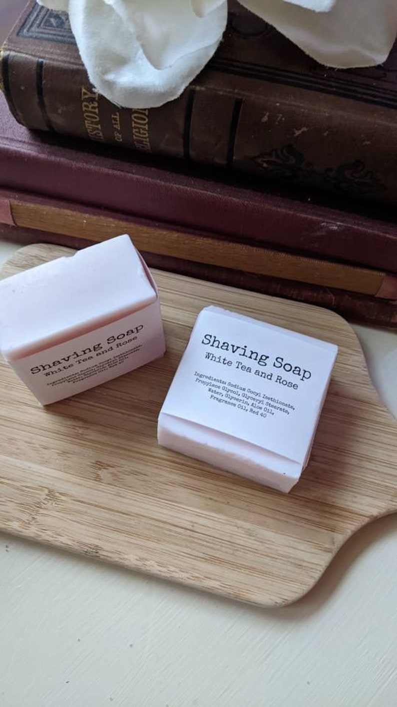White Tea and Rose Shaving Soap for Women Shaving Cream in a Etsy