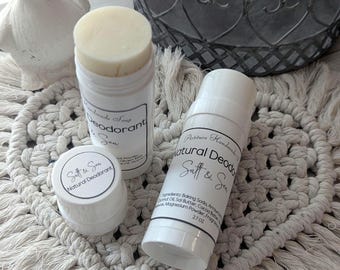 Natural Deodorant Stick, Aluminum-Free, Available Scents, Baking Soda Free Option