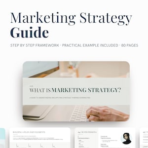 Guía de estrategia de marketing / Marco de trabajo paso a paso / Descarga en PDF
