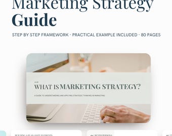Guía de estrategia de marketing / Marco de trabajo paso a paso / Descarga en PDF