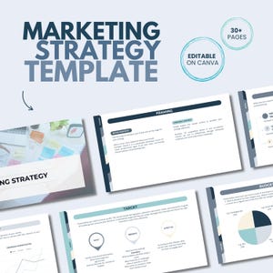 Marketing Strategy Template for Consultants | Editable in Canva | Structured Planning Framework