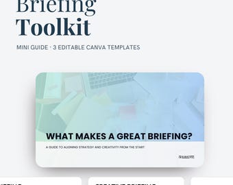 Briefing Toolkit | Creative Brief Template + Mini Guide | Marketing & Brand Campaign Planner | Editable in Canva