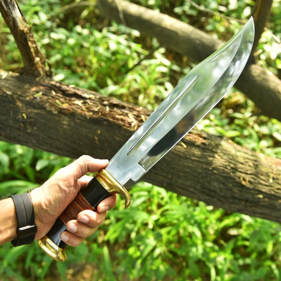Crocodile Dundee Bowie Knife for Hunting Mirror Polish Come With