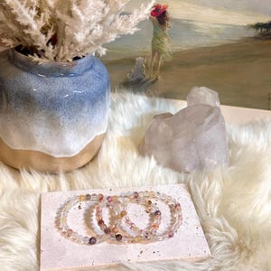 Ethereal Garden –  Hematoid Quartz Bracelet