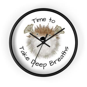 Whimsical Pufferfish Wall Clock: Mindful Home Decor
