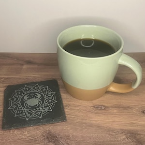 Zodiac Sign Slate Coaster Set | Cancer