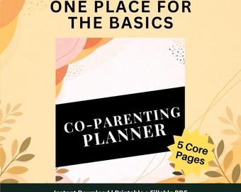 High Conflict Co-Parenting Planner, Organizer PDF (Digital Download)