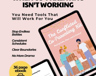 Conflicted Co-Parenting Kit | Printable Planner, Tracker, Scripts, Logs & Boundaries Builder for High-Conflict Parenting