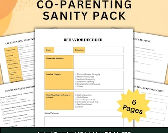 Co-Parenting Support Pack for Moms, Boundaries, Scripts and Printable Tools