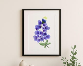 Bluebonnet Watercolor (Digital Download)