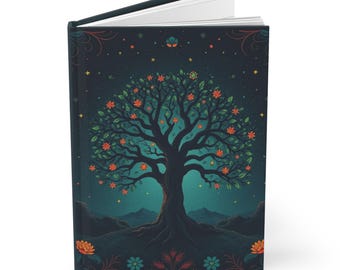 Cuaderno de tapa dura "Árbol de la Vida", perfecto para llevar un diario, regalo para escritores, amantes de la naturaleza, cuadernos ecológicos, regalos inspiradores.