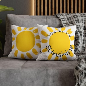 You Are My Sunshine Pillowcase | Cozy Home Decor, Gift for Moms, Sun Lover&#39;s Pillow, Bedroom Accent, Cheerful Throw Pillow