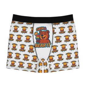 Honey Bear Boxer Briefs: Fun Men&#39;s Underwear, Playful Loungewear