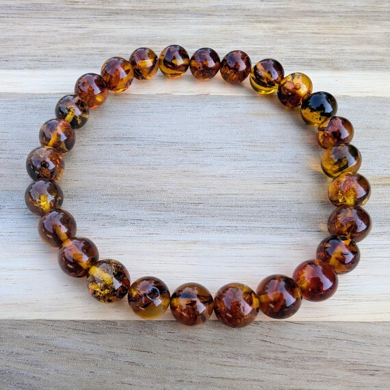 Natural Indonesian Amber Gemstone Bracelet