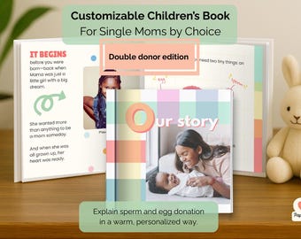 Double Donor Conception Storybook Canva Template: Single Mom by Choice (SMBC) Baby Book