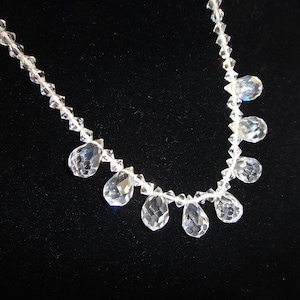 SALE  Under 1/2 Price Crystal  Teardrop Choker Necklace