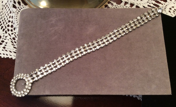 Rhinestone Belt Style Bracelet - image 1