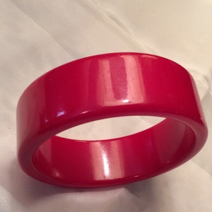 Sale. Wide Red Bakelite Bangle