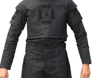Mandalorian Star Wars Flight Suit Cosplay Costumes Dn Dijarin Flight Suit Made 4 Piece Black Flight Suit with Flak Vest