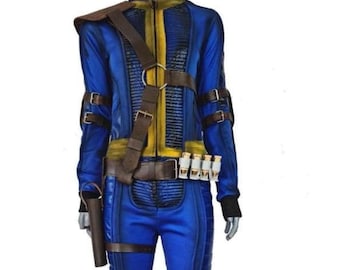 Fallout Vault Dweller Cosplay Costume  Vault 111 Jumpsuit with Belt  Armor Set  Gamer Vault Suit