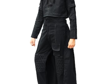 Traje de vuelo de Star Wars de Mandalorian para cosplay. Traje de vuelo Dn Dijarin de 4 piezas, color negro, con chaleco antibalas.