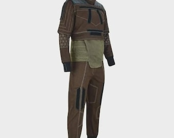 Traje mandaloriano de Din Djarin con chaleco y faja / Disfraz de cazarrecompensas de Star Wars / Traje de Mando personalizado
