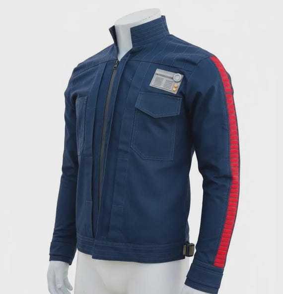 Unique Han Solo Blue Canvas Jacket Star Wars Smuggler Cosplay