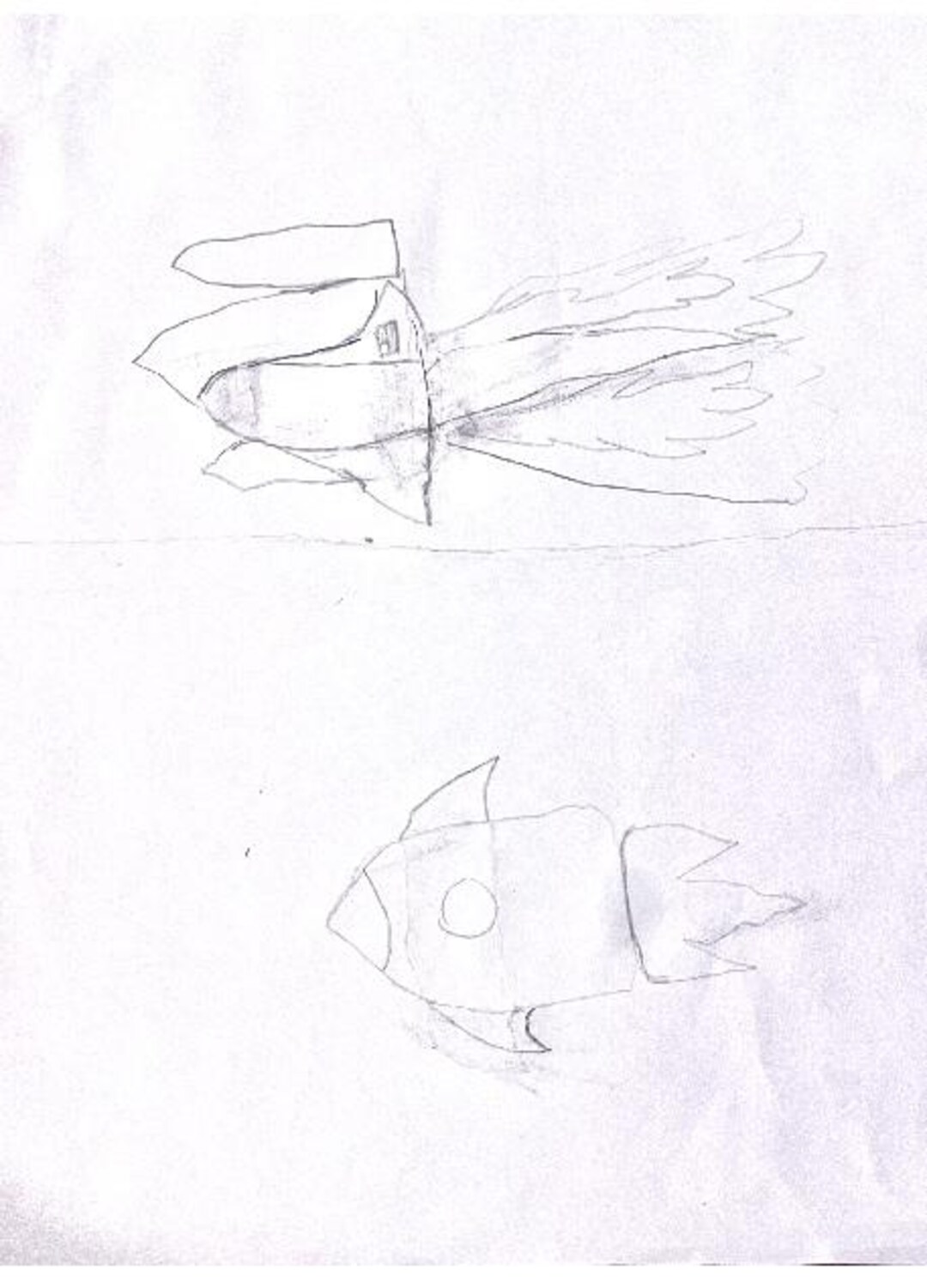 Rocketship Drawing by an 8 Year Old That's Super Good. - Etsy