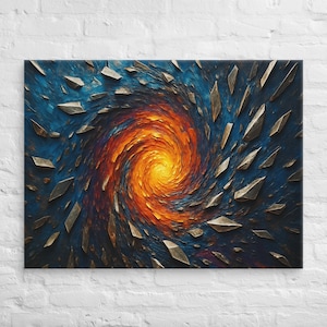 Canvas Shattered Spiral Exploding