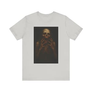 Spooky Dark Art Tee, Halloween Shirt, Unisex Graphic Tee, Gothy Fashion, Unique Gift, Skeleton Art Top