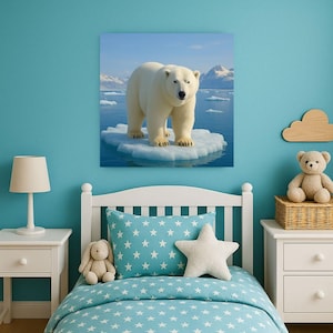 Polar Bear on Arctic Ice – Majestic Wildlife in a Frozen World