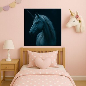 Mystical Midnight Unicorn – Dark Fantasy Unicorn Portrait