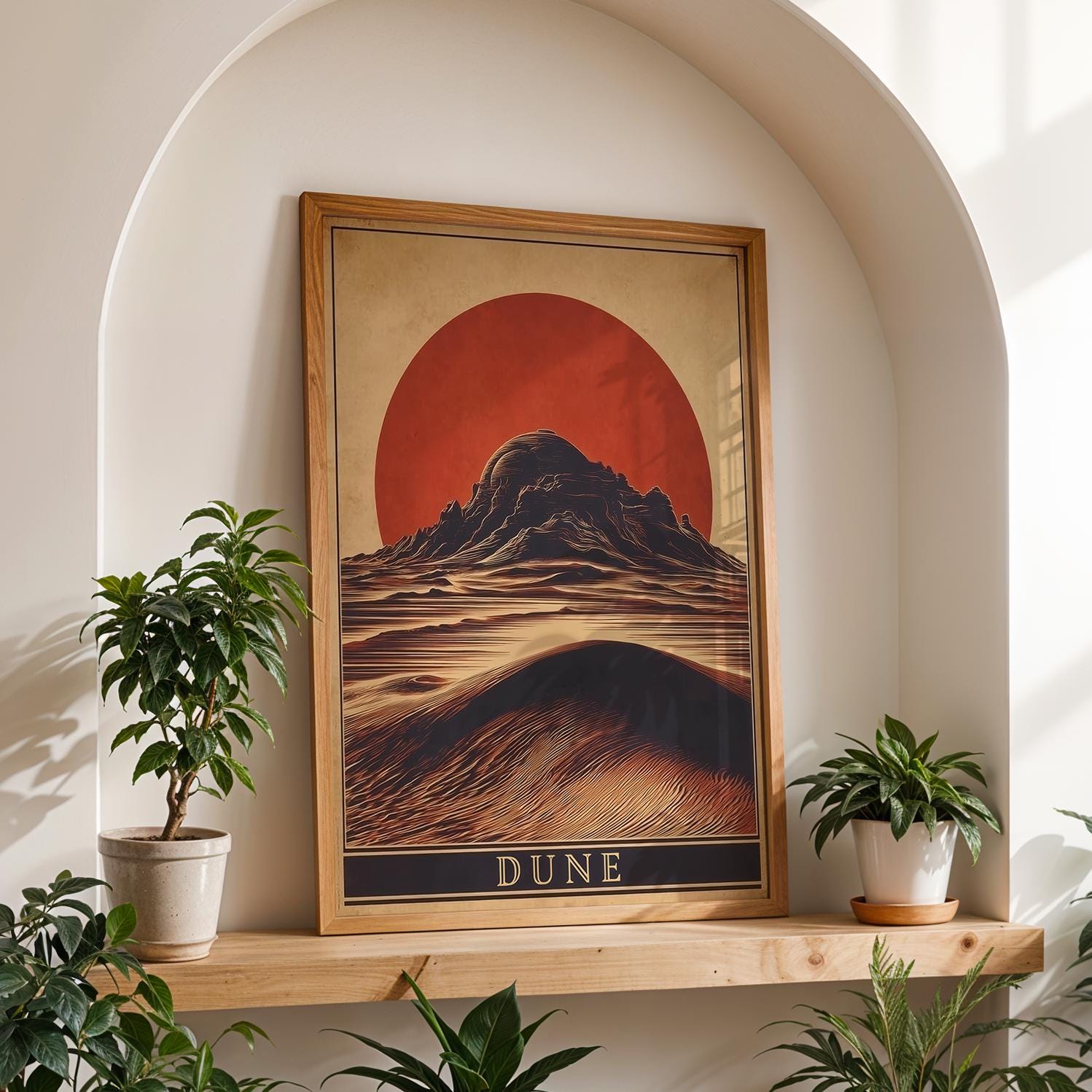 Vintage Dune Poster | Frank Herbert Desert Illustration Art Print ...