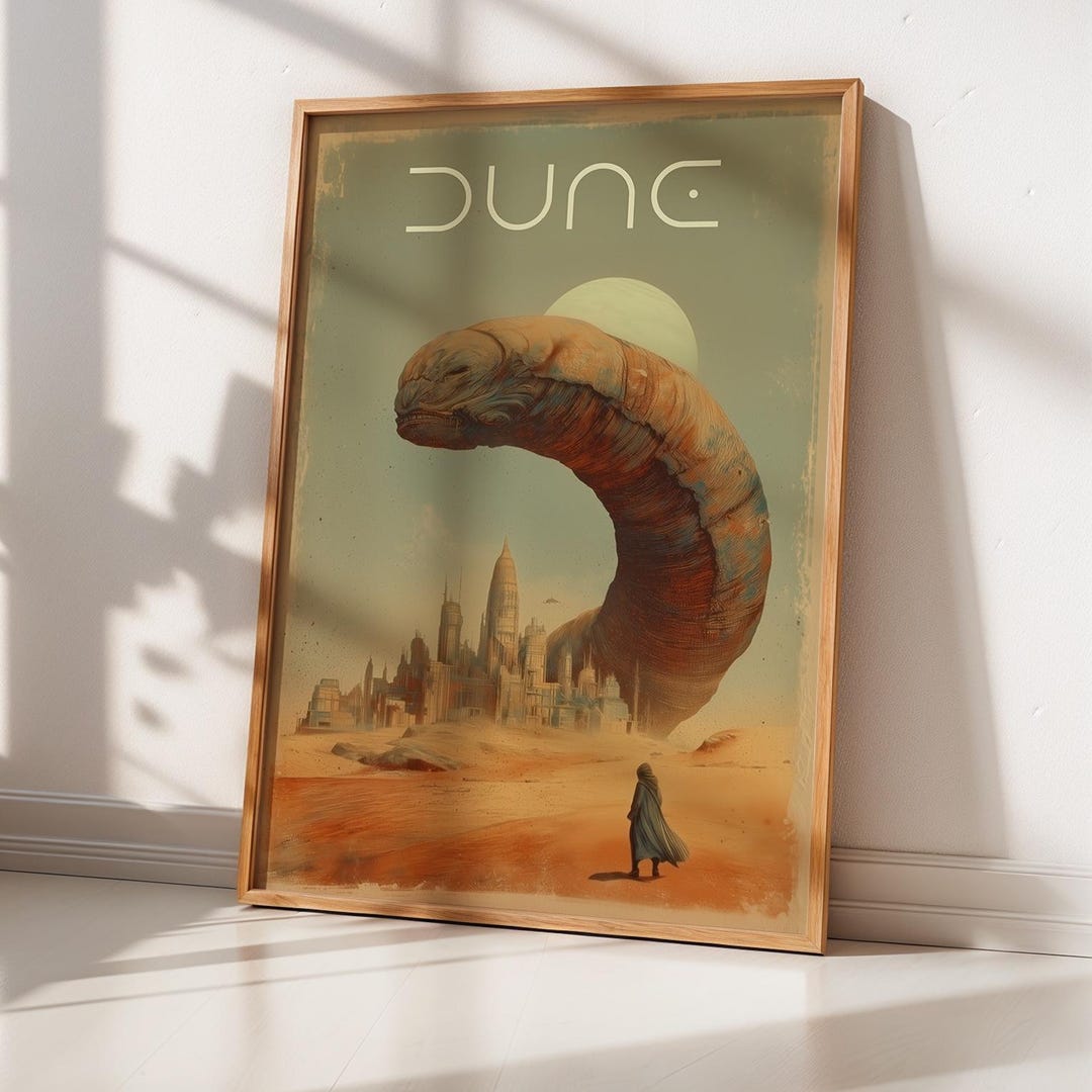 Dune Poster | Epic Desert Sci-fi Artwork | Arrakis Wall Art | Frank ...