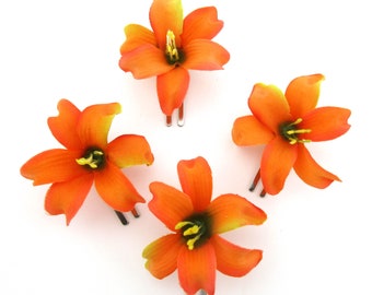 clip on silk flowers