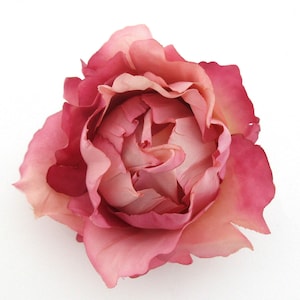 10cm Dusty Pink Bourbon Rose Silk Blumenbrosche