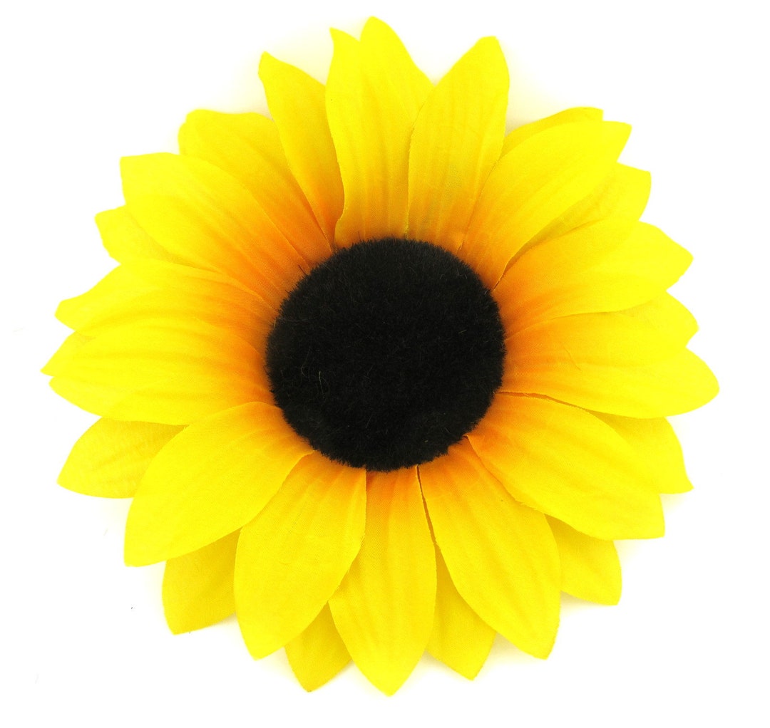 Xlarge 8 Yellow Sunflower Silk Flower Brooch Pin Etsy