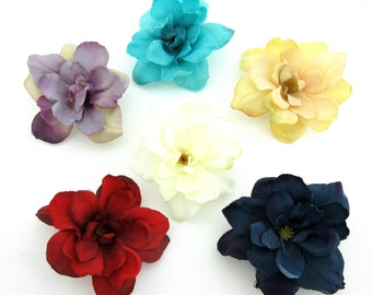 Six Apple Blossom Silk Flower Hair Clip Multi Color Lot