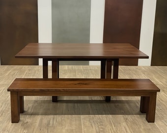 Solid Oak Dining Table, Rectangular Dining Table, Rectangular Solid Oak Table, Modern Farmhouse Dining Table,