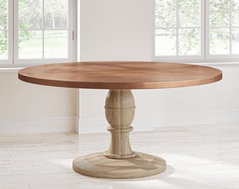 Round Copper Dining Table, Copper Pedestal Dining Table,  Round Copper Pedestal Dining Table, Round Copper Top Table, Round Copper Table