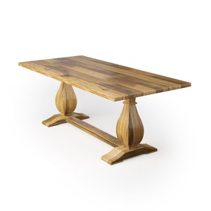 Dutch Trestle Wood Dining Table